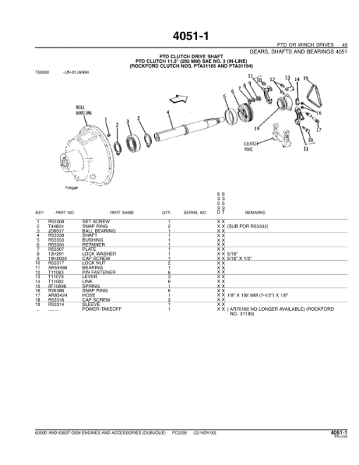 John Deere 6359, 6359D, 6359T Engines Parts Catalog Manual - PC2299 - Image 3