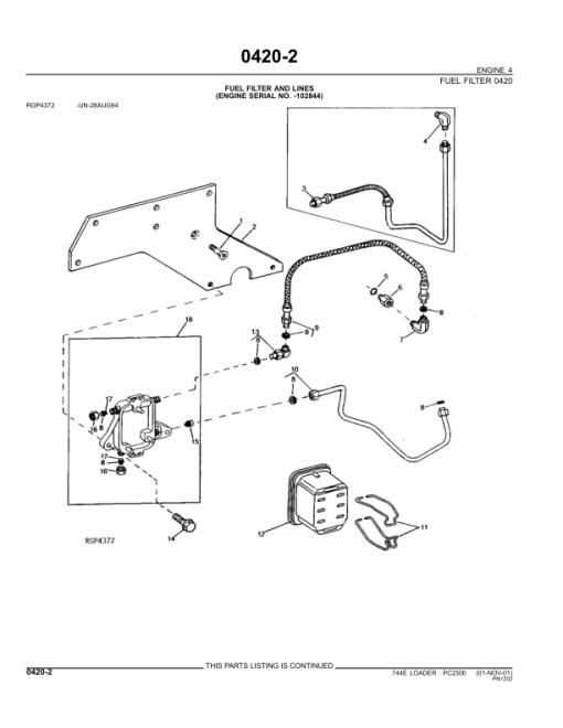 John Deere 744E Loaders Parts Catalog Manual - PC2300 - Image 2