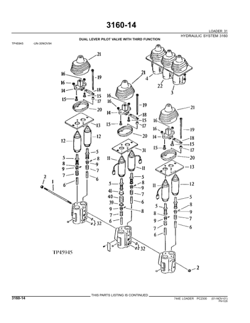 John Deere 744E Loaders Parts Catalog Manual - PC2300 - Image 3