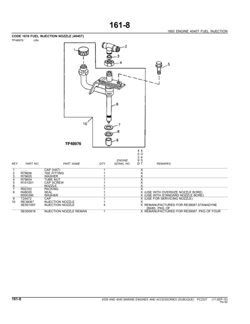 John Deere 3.9L, 4039, 4.5L, 4045 Marine Engines - Dubuque Parts Catalog Manual - PC2337 - Image 4