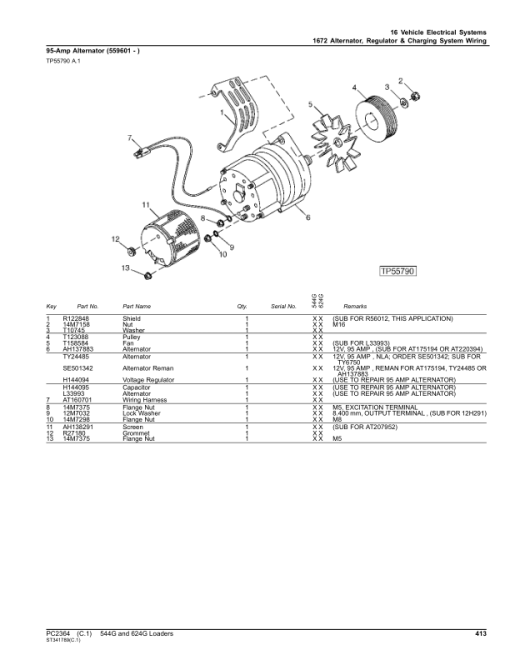 John Deere 544G, 624G, 544GTC, 544GLL Loaders Parts Catalog Manual - PC2364 - Image 4