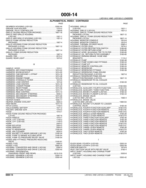 John Deere LXD100-2, LXD120-2 Loaders Parts Catalog Manual - PC2403 - Image 6