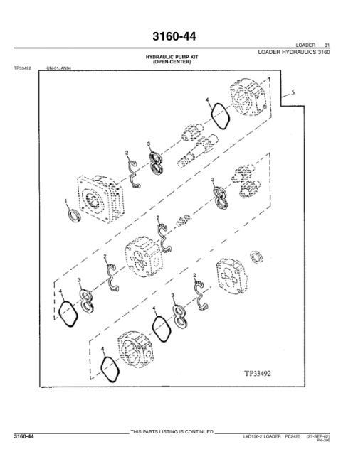 John Deere LXD150-2 Log Loaders Parts Catalog Manual - PC2425 - Image 2