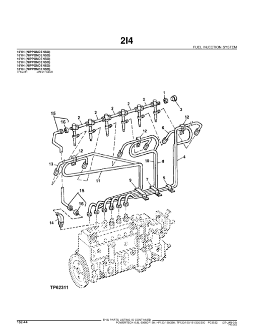 John Deere 6.8L Engines (see description for applicable model) Parts Catalog Manual - PC2522 - Image 4