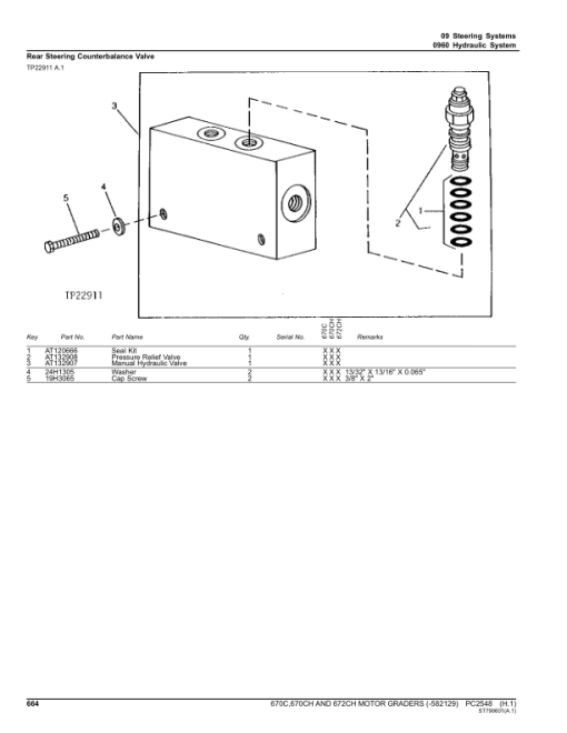 John Deere 670C, 670CH, 672CH Motor Graders (SN -582129) Parts Catalog Manual - PC2548 - Image 3