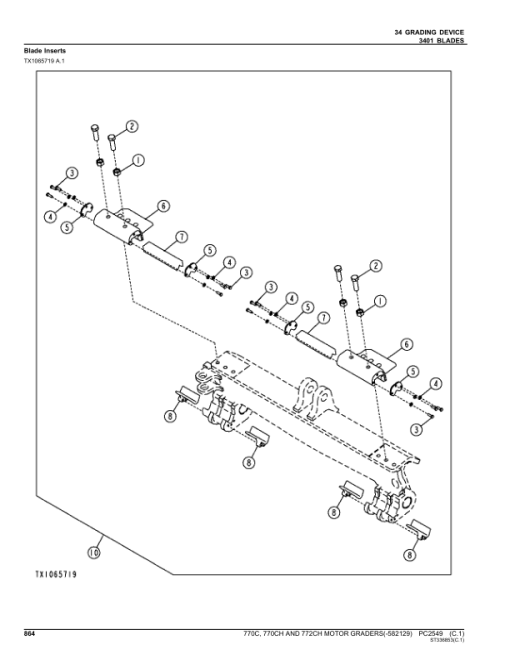 John Deere 770C, 770CH, 772CH Motor Graders (SN - 582129) Parts Catalog Manual - PC2549 - Image 3