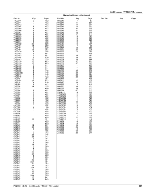 John Deere 444H, TC44H, 444HLL Loaders Parts Catalog Manual - PC2550 - Image 4