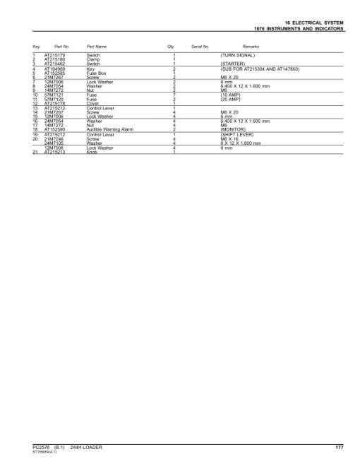 John Deere 244H Loaders Parts Catalog Manual - PC2576 - Image 4