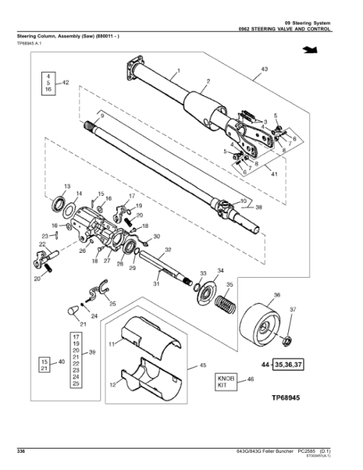 John Deere 643G, 843G Wheeled Feller Bunchers Parts Catalog Manual - PC2585 - Image 2