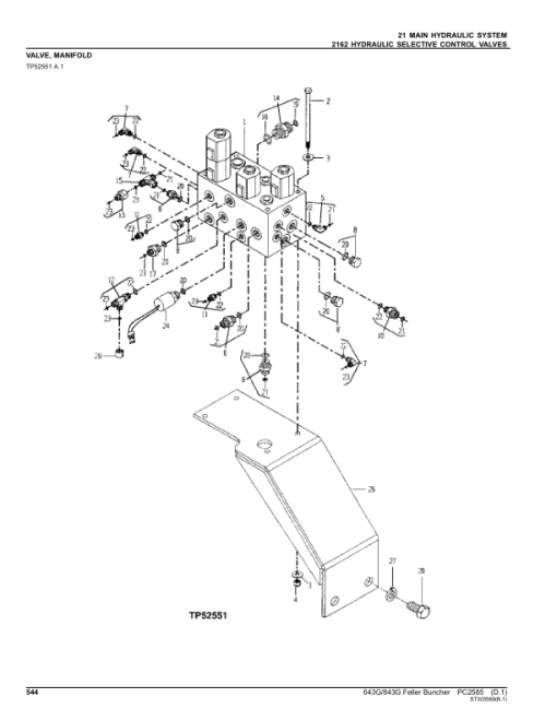 John Deere 643G, 843G Wheeled Feller Bunchers Parts Catalog Manual - PC2585 - Image 3