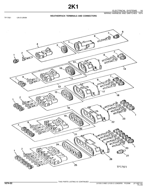 John Deere LX100-2, LX120-2 Loaders Parts Catalog Manual - PC2596 - Image 2