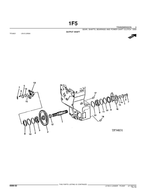 John Deere LX150-2 Loaders Parts Catalog Manual - PC2597 - Image 4