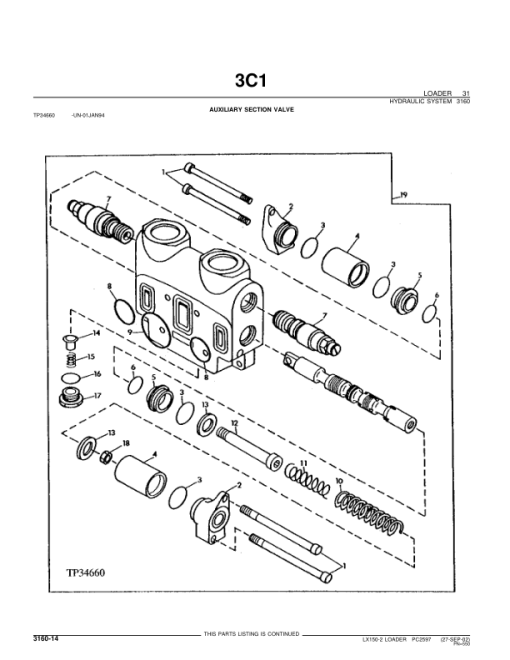 John Deere LX150-2 Loaders Parts Catalog Manual - PC2597 - Image 3