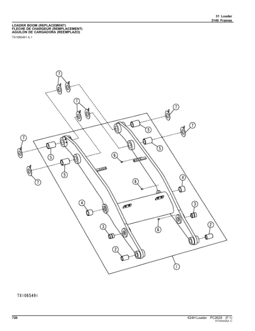 John Deere 624H, TC62H, 624H LL Loaders Parts Catalog Manual - PC2628 - Image 2