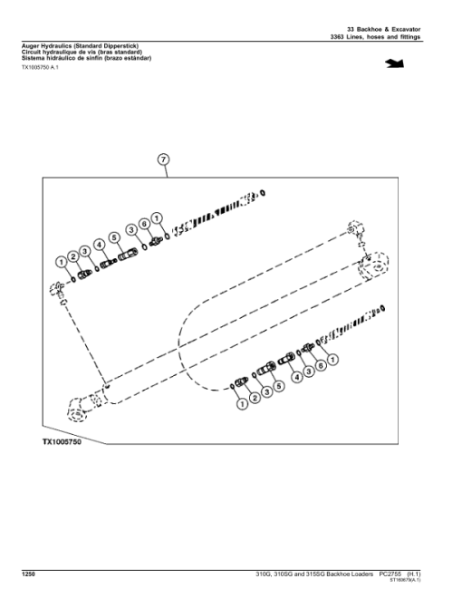 John Deere 310G, 310SG, 315SG Backhoe Loaders Parts Catalog Manual - PC2755 - Image 4