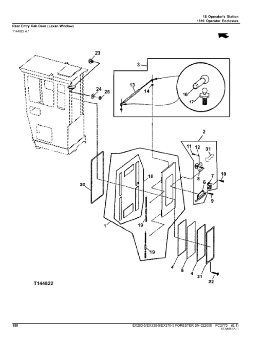 John Deere Hitachi EX200-5, EX330-5, EX370-5 Foresters Parts Catalog Manual - PC2773 - Image 2