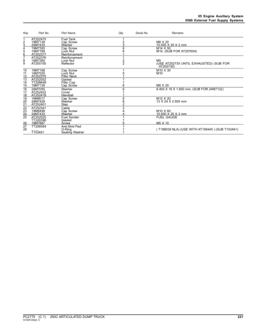 John Deere 250C Articulated Dump Trucks Parts Catalog Manual - PC2775 - Image 4