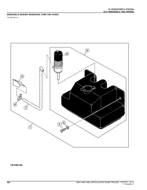 John Deere 350C, 400C Articulated Dump Trucks Parts Catalog Manual - PC2777 - Image 4