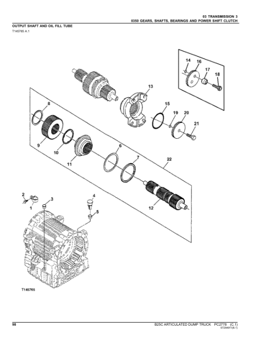 John Deere B25C Articulated Dump Trucks Parts Catalog Manual - PC2778 - Image 4