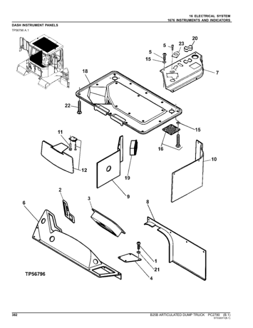 John Deere B25B Articulated Dump Trucks Parts Catalog Manual - PC2780 - Image 4