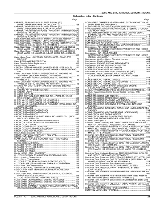 John Deere B35C, B40C Articulated Dump Trucks Parts Catalog Manual - PC2783 - Image 3