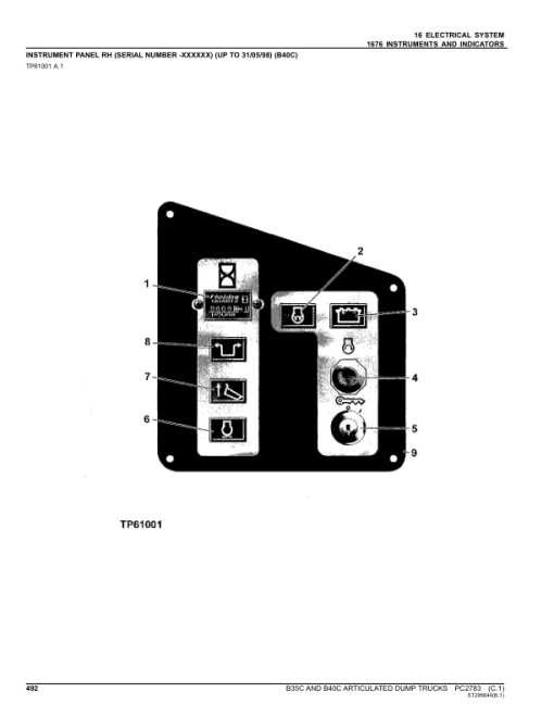 John Deere B35C, B40C Articulated Dump Trucks Parts Catalog Manual - PC2783 - Image 2