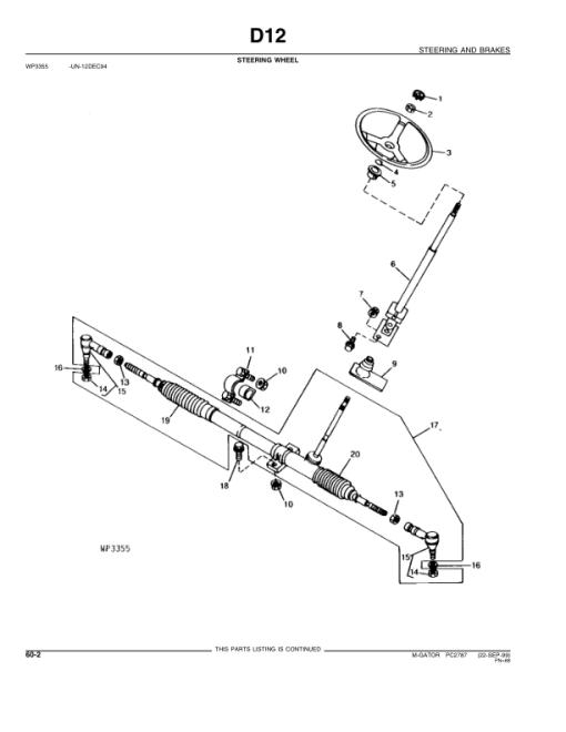 John Deere 6X4 Utility Vehicle (Yr 1999 - 2005) Parts Catalog Manual - PC2787 - Image 3