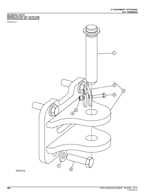 John Deere 700H Crawler Dozers Parts Catalog Manual - PC2793 - Image 2