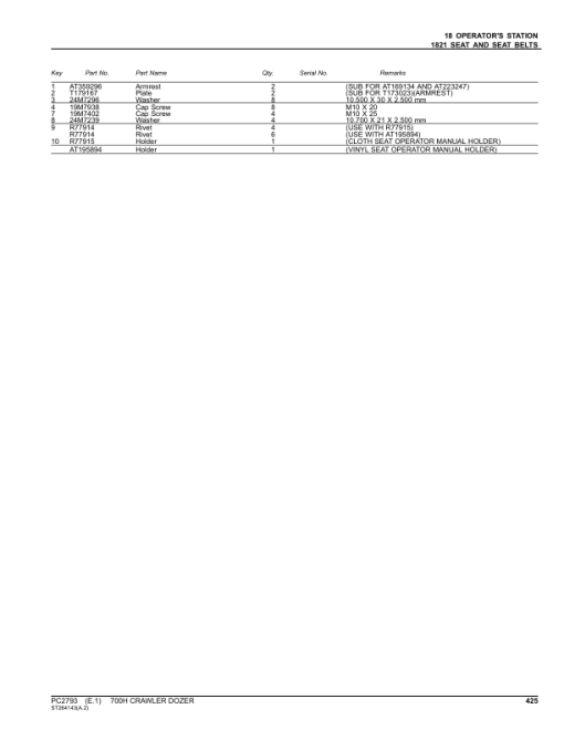 John Deere 700H Crawler Dozers Parts Catalog Manual - PC2793 - Image 4