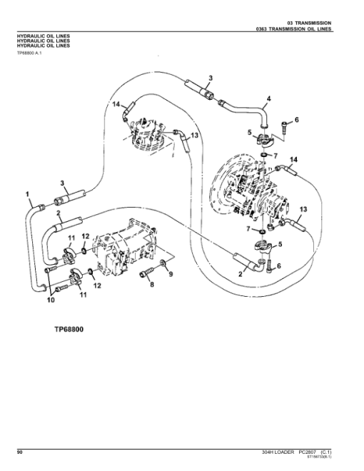 John Deere 304H Loaders Parts Catalog Manual - PC2807 - Image 4