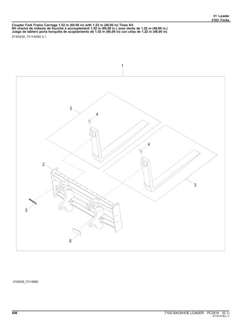 John Deere 710G Backhoe Loaders Parts Catalog Manual - PC2819 - Image 3