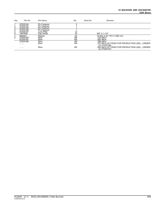 John Deere 653G Tracked Feller Bunchers (SN 880060-) Parts Catalog Manual - PC2839 - Image 4