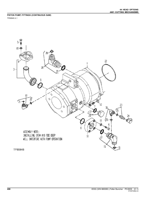 John Deere 653G Tracked Feller Bunchers (SN 880060-) Parts Catalog Manual - PC2839 - Image 2