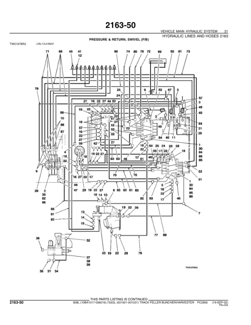 John Deere 608L, 753GL Tracked Feller Bunchers (SN 10BA1017–006019 & 001001–001031) Parts Catalog Manual - PC2856 - Image 8