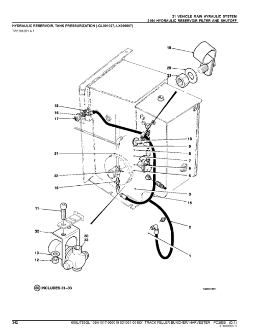 John Deere 608L, 753GL Tracked Feller Bunchers (SN 10BA1017–006019 & 001001–001031) Parts Catalog Manual - PC2856 - Image 2