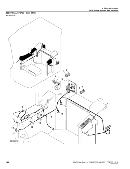 John Deere 853G Tracked Feller Bunchers (SN 003001-003083) Parts Catalog Manual - PC2857 - Image 2