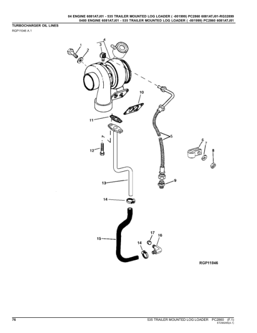 John Deere 535 Knuckleboom Loader (SN -001999) Parts Catalog Manual - PC2860 - Image 4