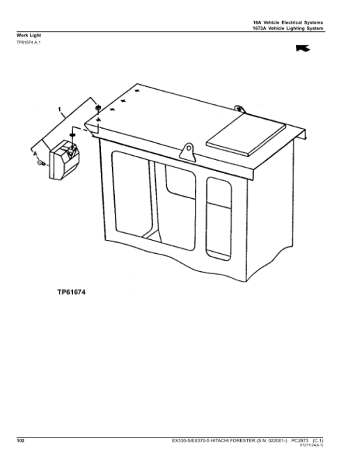 John Deere Hitachi EX330-5, EX370-5 Foresters (SN 022001-) Parts Catalog Manual - PC2873 - Image 3