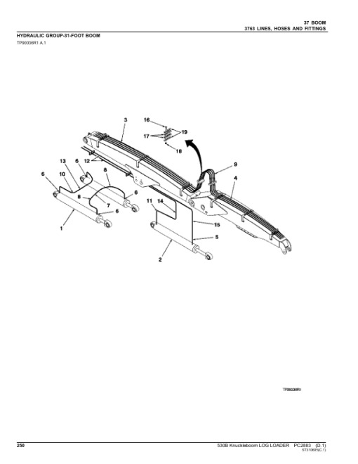 John Deere 530B Knuckleboom Loader (SN -001999) Parts Catalog Manual - PC2883 - Image 2