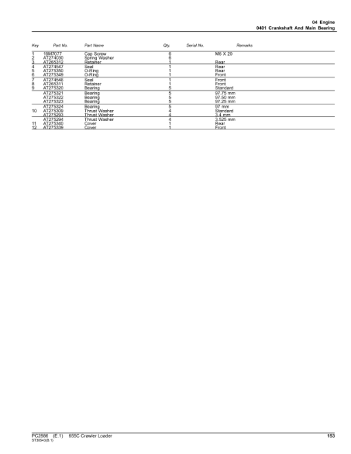 John Deere 655C Crawler Loaders Parts Catalog Manual - PC2886 - Image 4