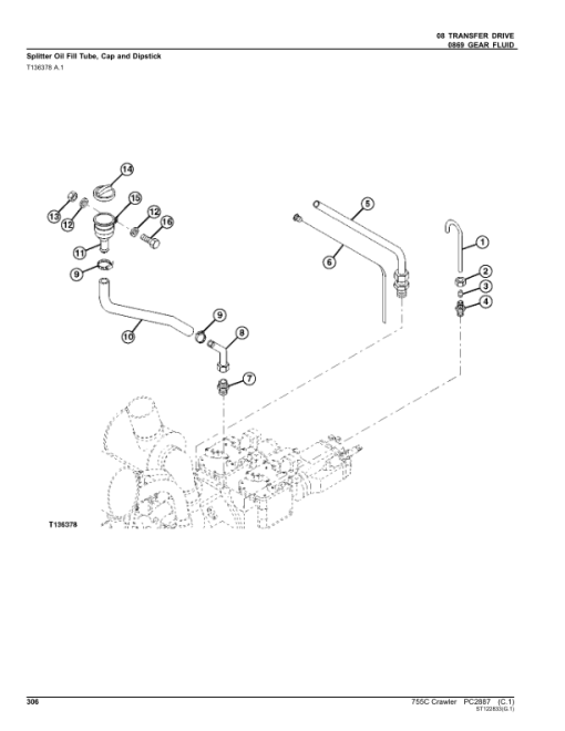 John Deere 755C, 755CII Crawler Loaders (SN 005052–006199 & 006200–) Parts Catalog Manual - PC2887 - Image 2