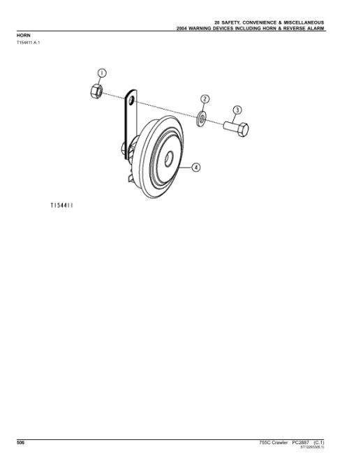 John Deere 755C, 755CII Crawler Loaders (SN 005052–006199 & 006200–) Parts Catalog Manual - PC2887 - Image 3