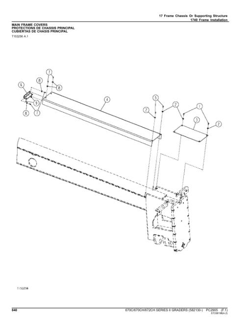 John Deere 670CII, 670CHII, 672CHII Motor Graders (SN 582130-) Parts Catalog Manual - PC2905 - Image 2