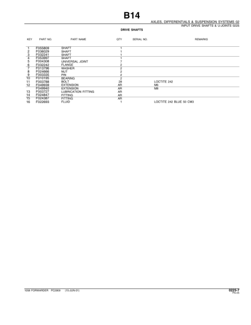 John Deere 1058 Forwarders Parts Catalog Manual - PC2909 - Image 3