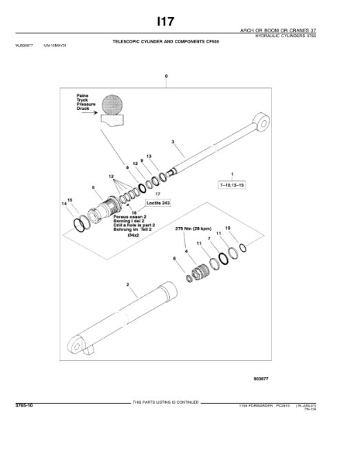 John Deere 1158 Forwarders Parts Catalog Manual - PC2910 - Image 3