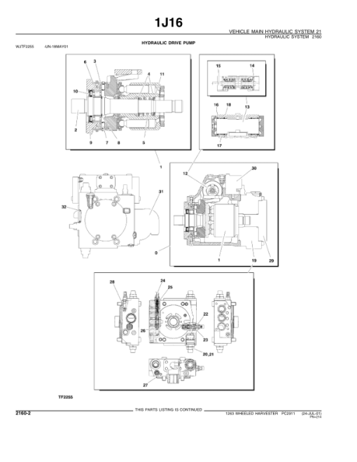 John Deere 1263 Wheeled Harvesters Parts Catalog Manual - PC2911 - Image 4