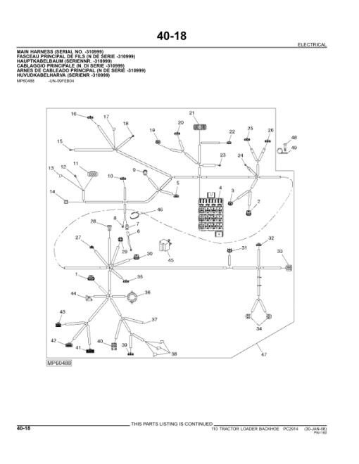 John Deere 110TLB Tractor Loader Backhoe Parts Catalog Manual - PC2914 - Image 2