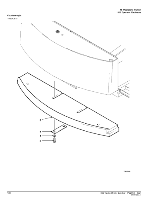 John Deere 850 Tracked Feller Bunchers (SN 10BA1272 - 1299 & 008001 - 008018) Parts Catalog Manual - PC2958 - Image 4