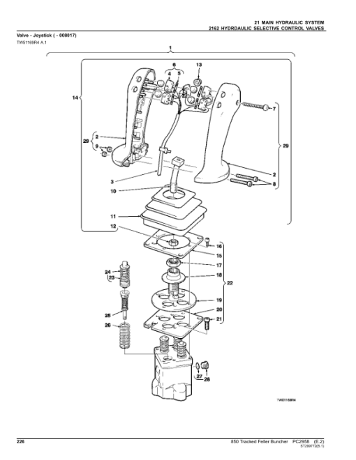 John Deere 850 Tracked Feller Bunchers (SN 10BA1272 - 1299 & 008001 - 008018) Parts Catalog Manual - PC2958 - Image 2