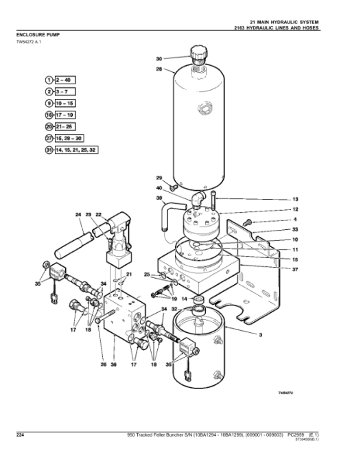 John Deere 950 Tracked Feller Bunchers (SN 10BA1294 - 1299 & 009001 - 009003) Parts Catalog Manual - PC2959 - Image 2